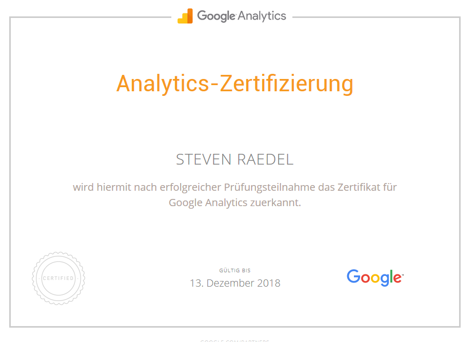 Analytics Steven Raedel