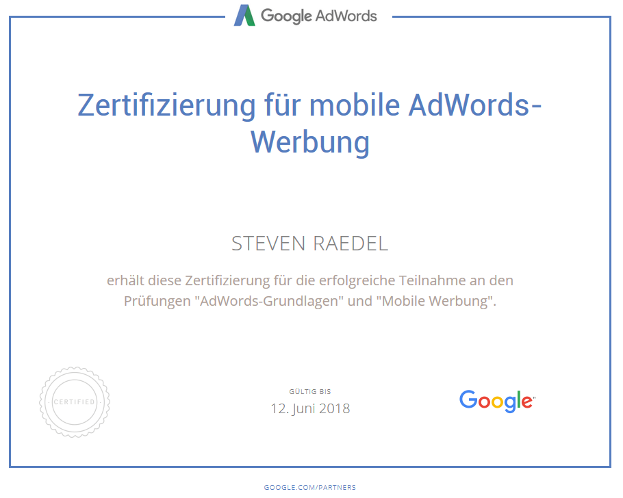 Mobile Werbung Steven Raedel